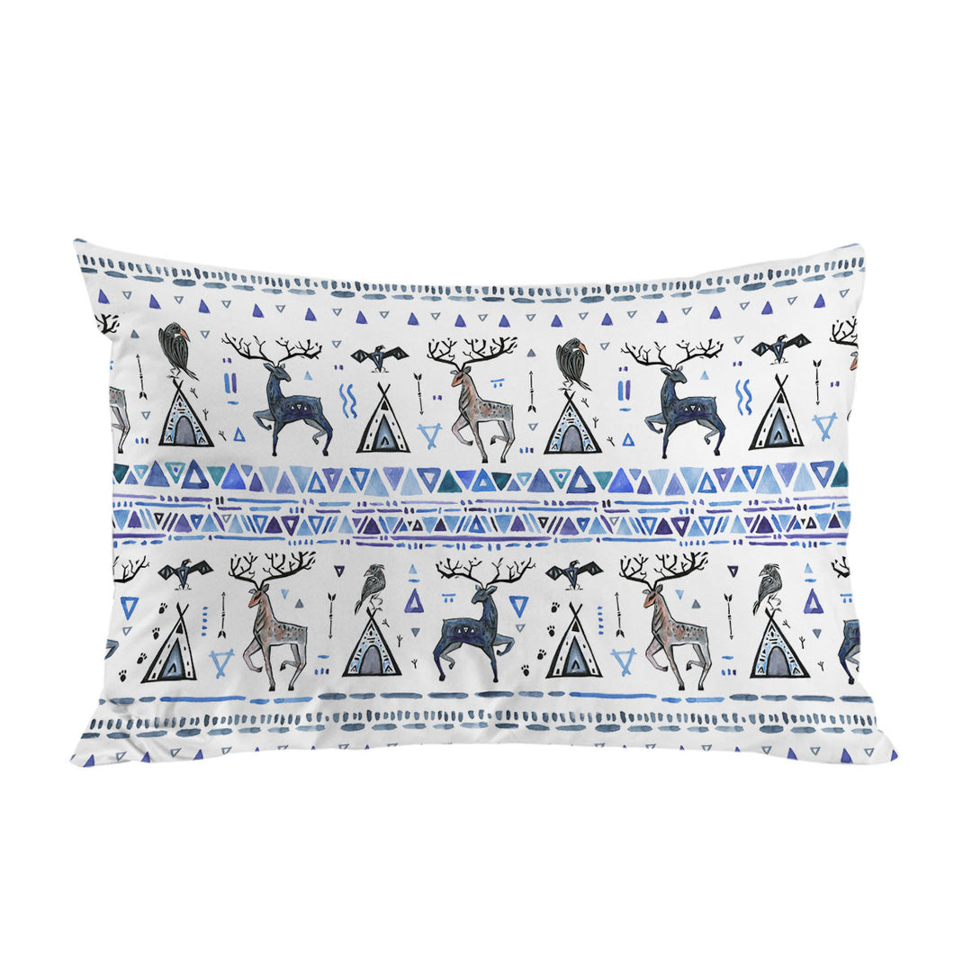 Purplish Native American Art Pattern Stripes Pillowcase