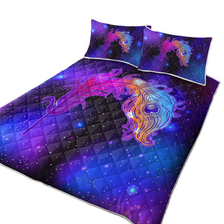 Purplish Space Feather Daybed Covers Sets