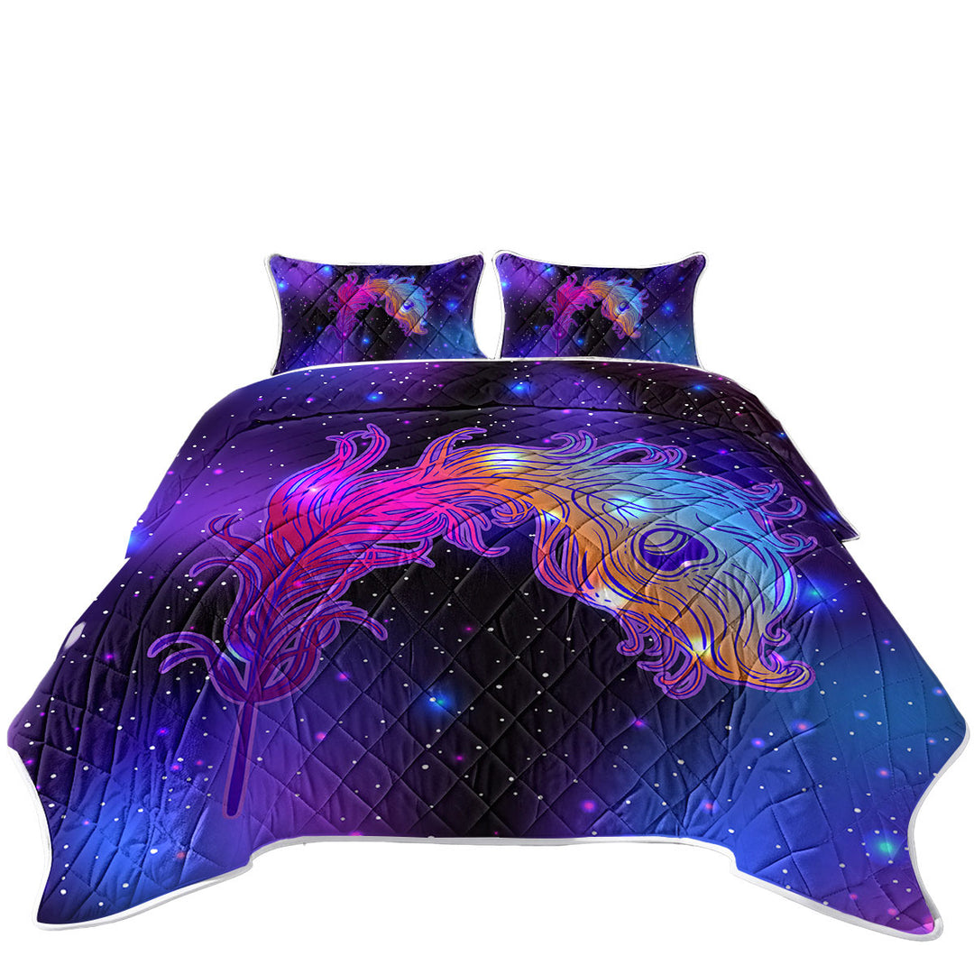 Purplish Space Feather Quilt Stores Near Me