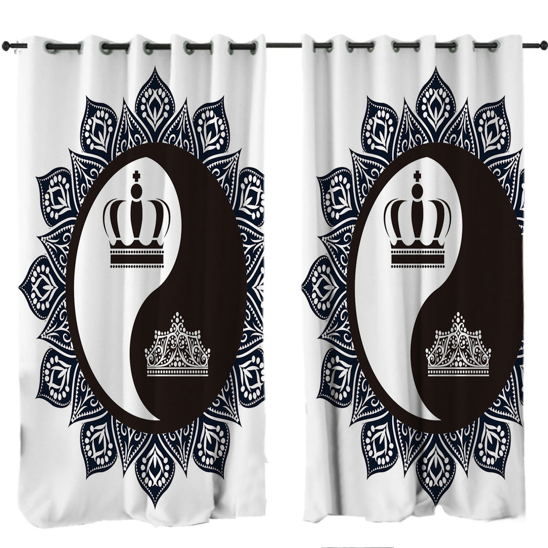 Queen and King Yin and Yang Curtains