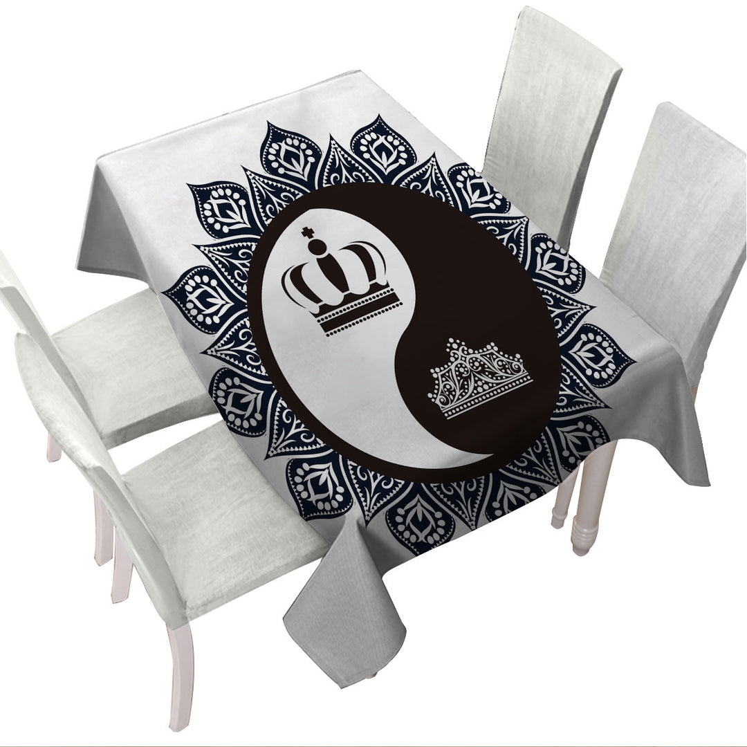 Queen and King Yin and Yang Tablecloth
