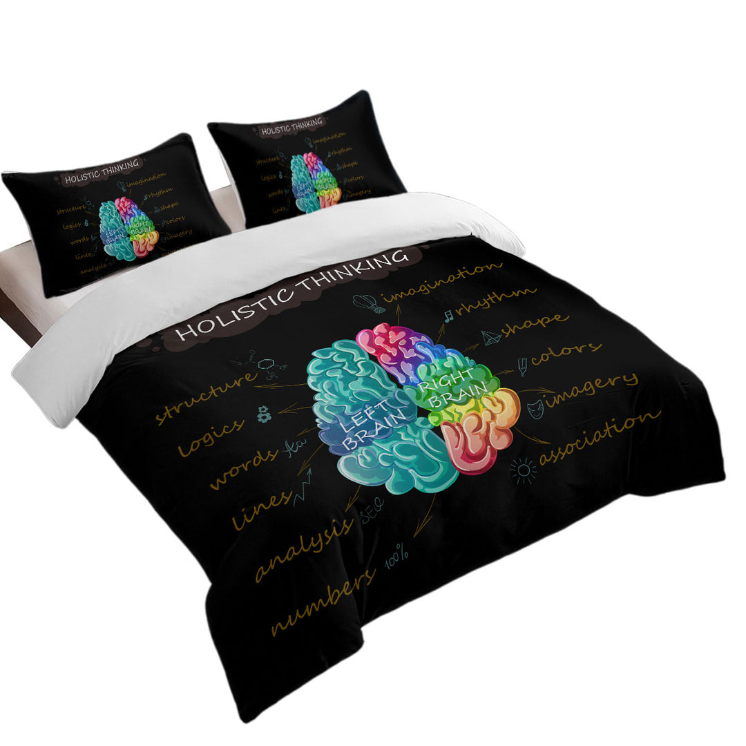 Quilt Cover with Holistic Thinking Colorful Brain