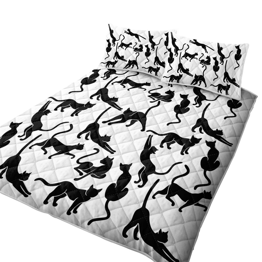Quilt Shop Near Me with Black and White Cat Silhouettes
