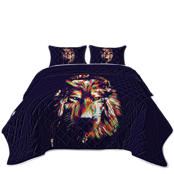 Quilt Shop Near Me with Colorful Artistic Wolf