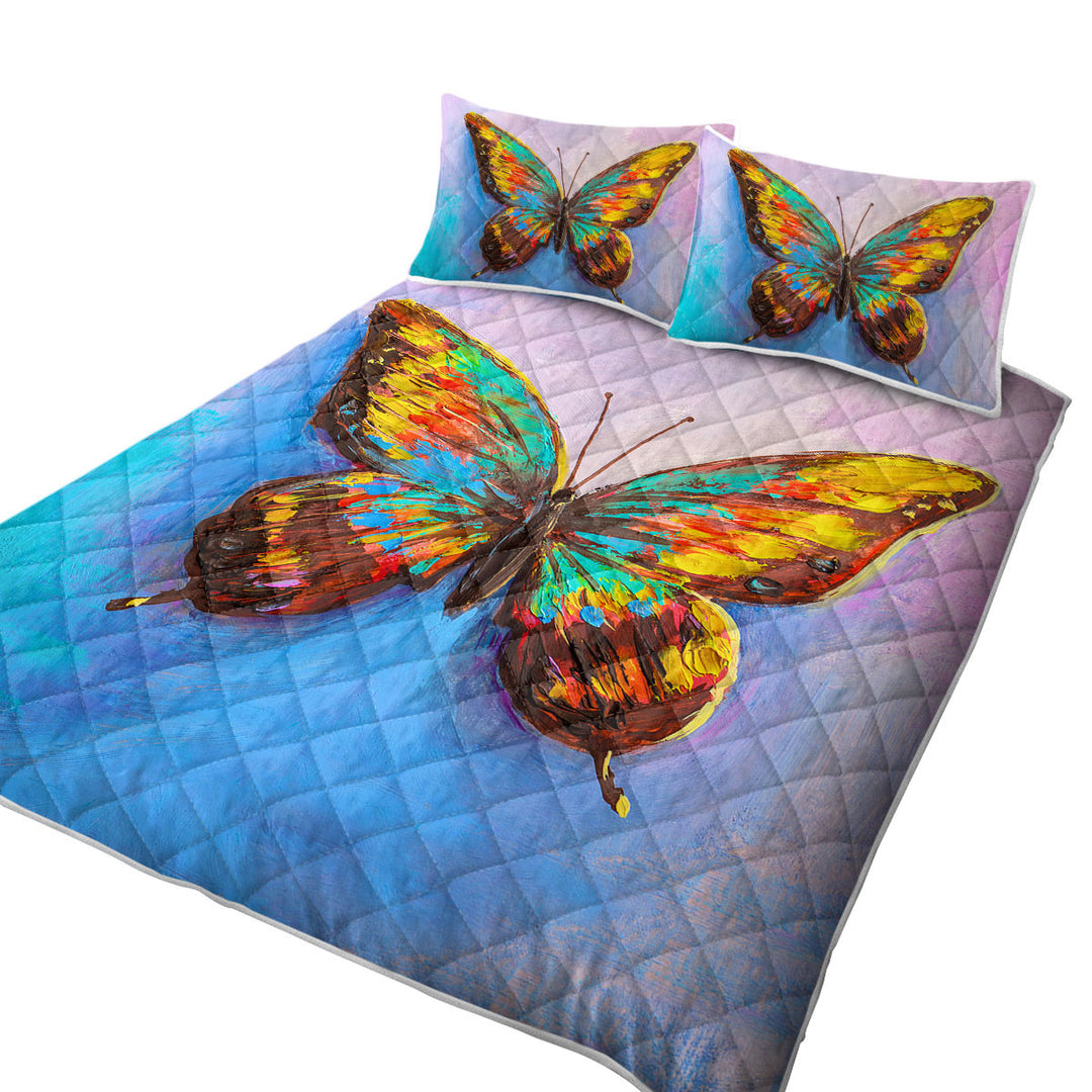 Quilt Stores Near Me with Art Painted Butterfly