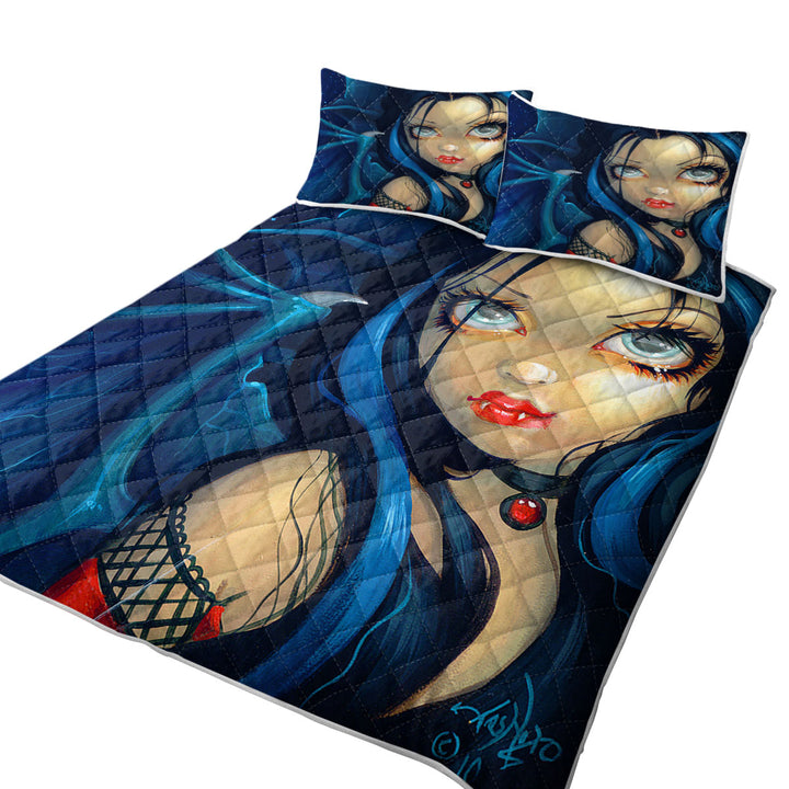 Quilt shop near me with Faces of Faery _113 Vampire Dragon Winged Girl