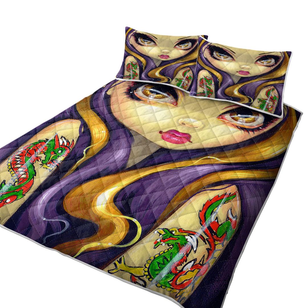 Quilt stores near me with Faces of Faery _107 Cool Girl With Dragon Tattoo