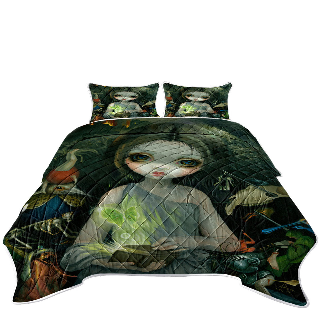 Quilt stores near me with Gothic Scary Art Girl Opened the Pandora Box