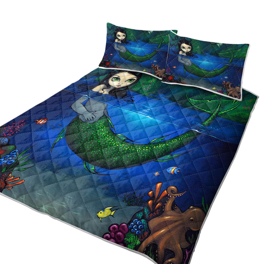 Quilt stores near me with Lovely Painting Mermaid in Her Grotto