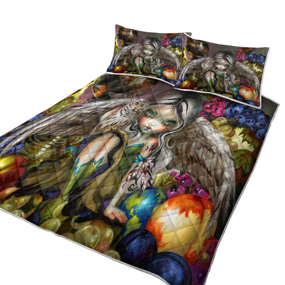 Quilt stores near me with Silent Wisdom Owl Angel Wine and Fruits