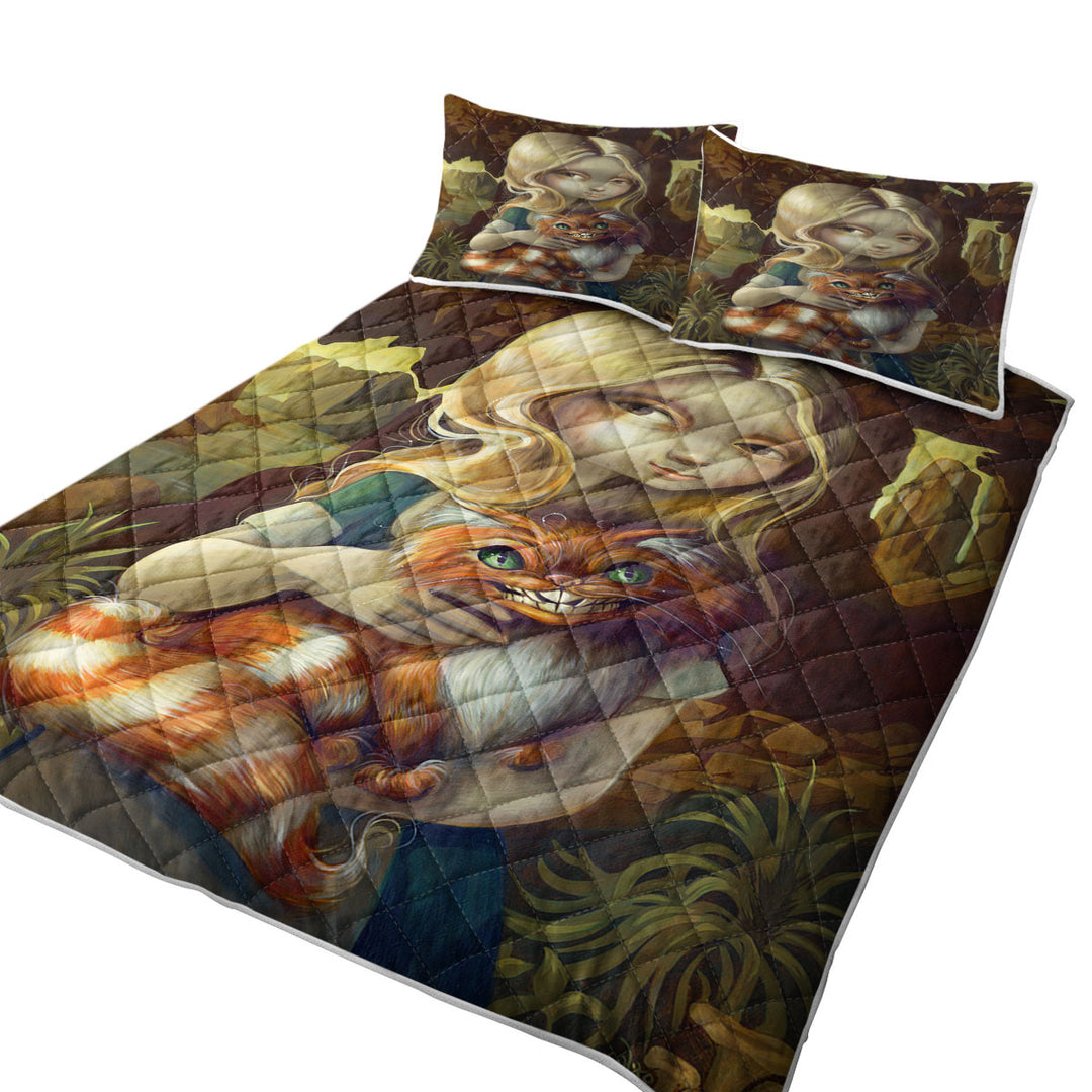 Quilt with Alice in a Da Vinci Portrait
