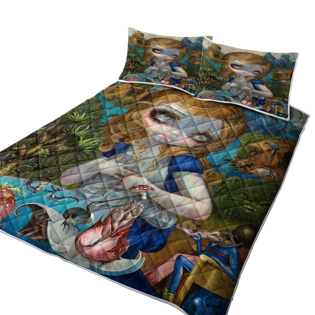 Quilt with Alice in the Garden of Earthly Delights