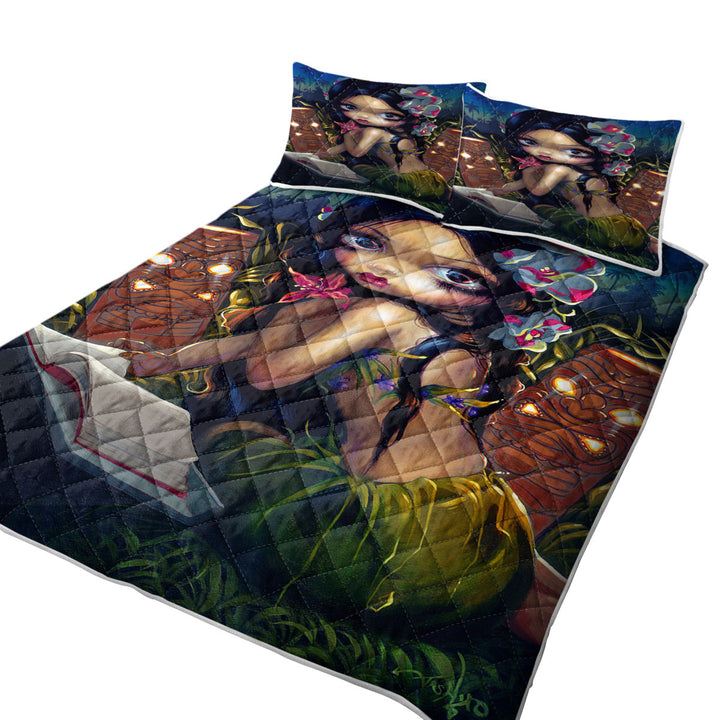 Quilt with Amara the Hawaiian Fairy and the Book