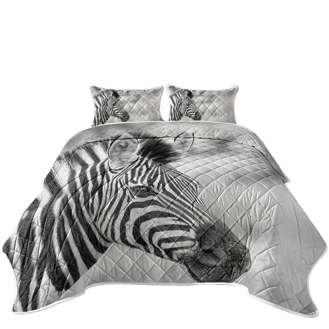 Quilt with Black and White Zebra Photo