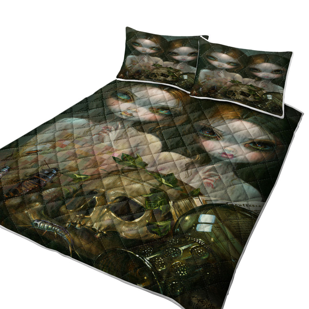 Quilt with Cool Dark Art Allegory of Decay