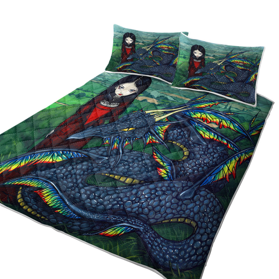 Quilt with Dragon D_arc en ciel Gothic Maiden Rainbow Dragon