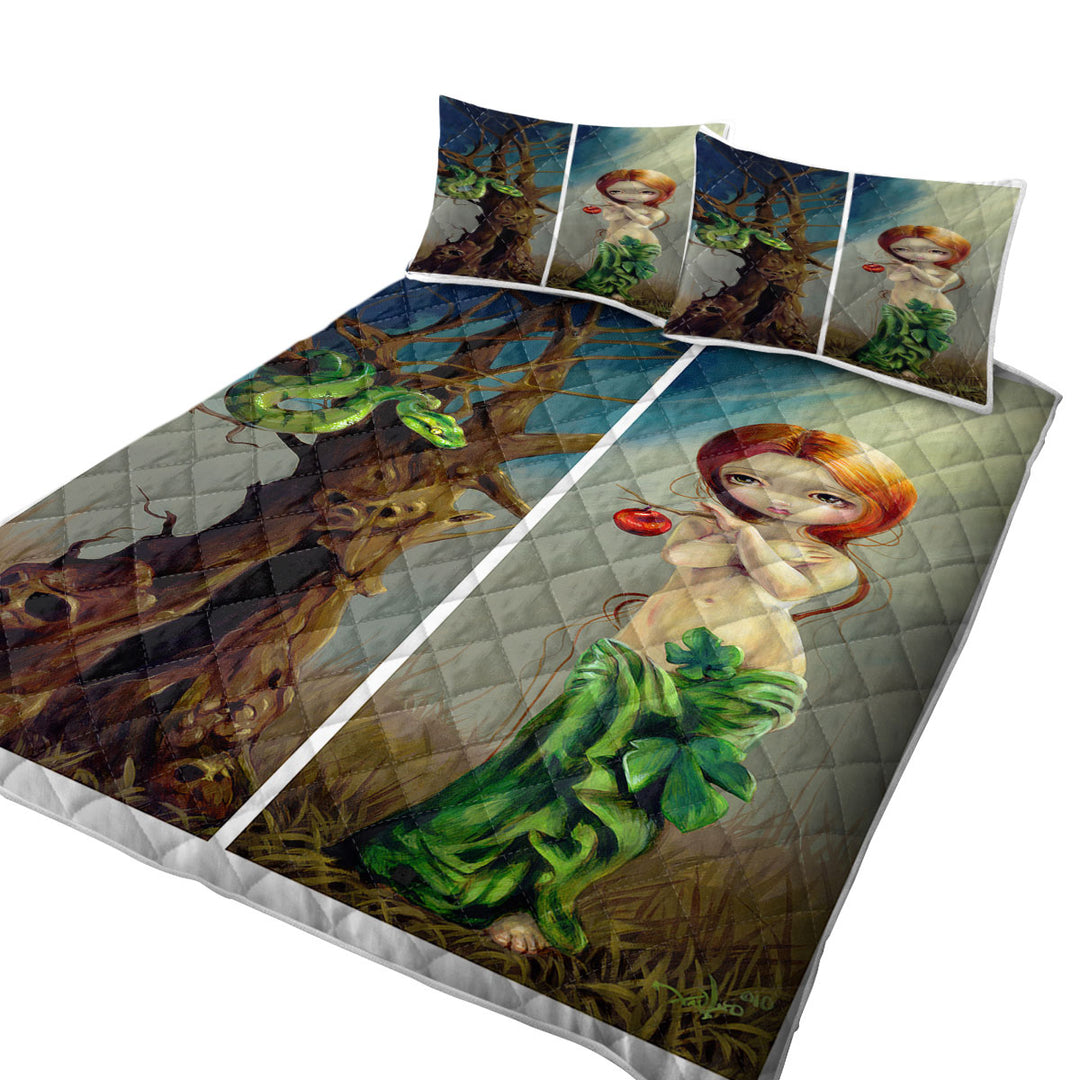 Quilt with Eve and the Tree of Knowledge Woman and Snake