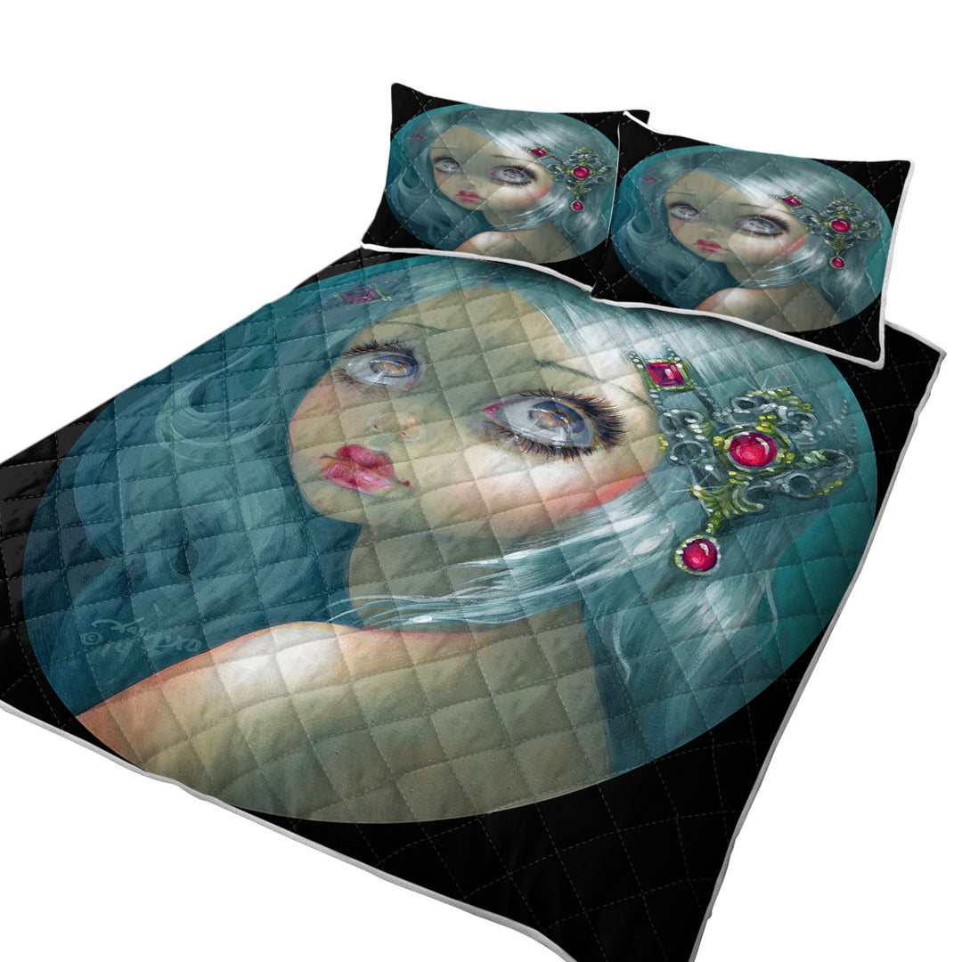 Quilt with Eyes on the Heavens Beautiful Girl Portrait