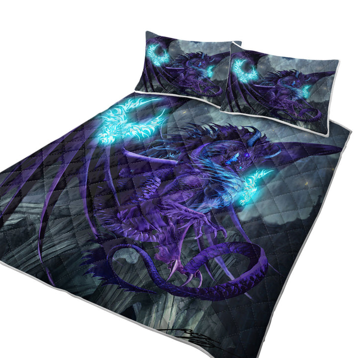 Quilt with Fantasy Design Talisman Purple Dragon