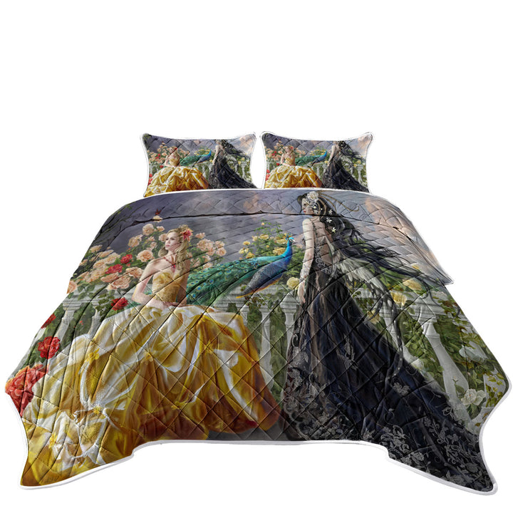 Quilt with Fantasy on the Rose Balcony Light and Dark Princesses