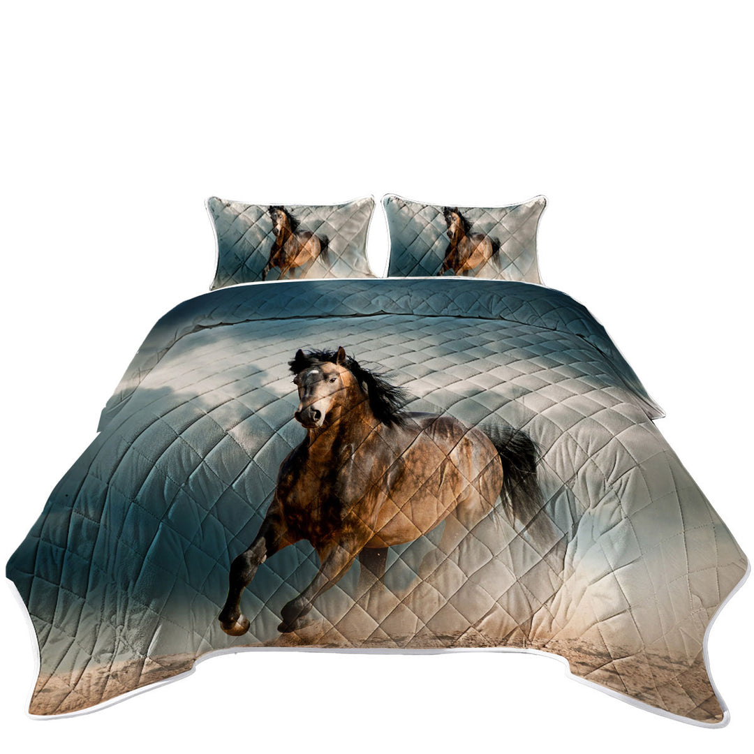 Quilt with Free Spirit Running Horse