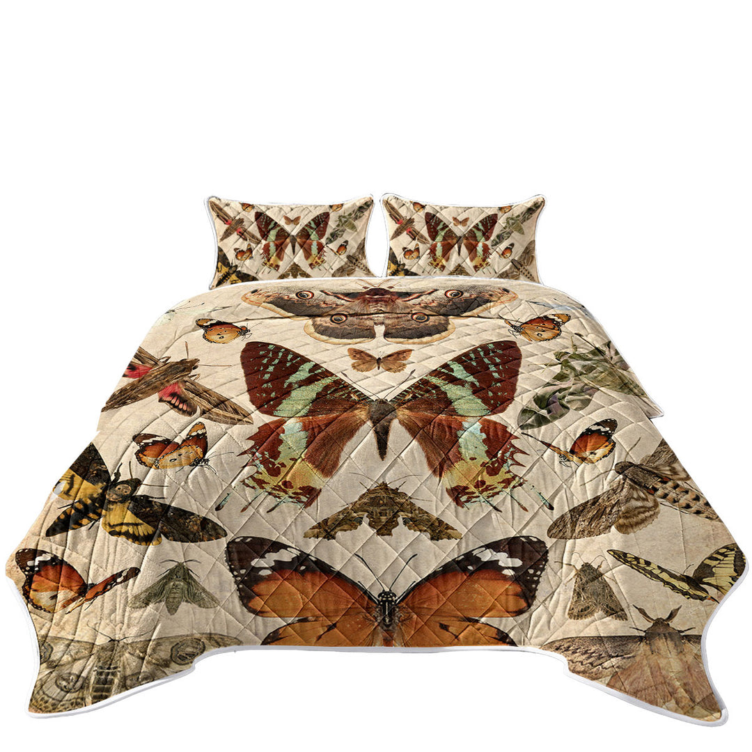 Quilt with Realistic Butterflies