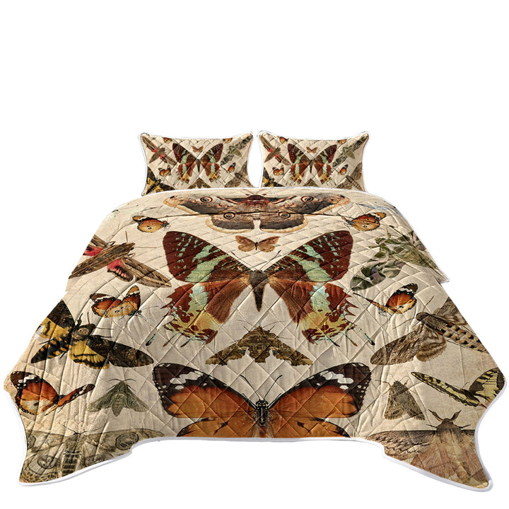 Quilt with Realistic Butterflies