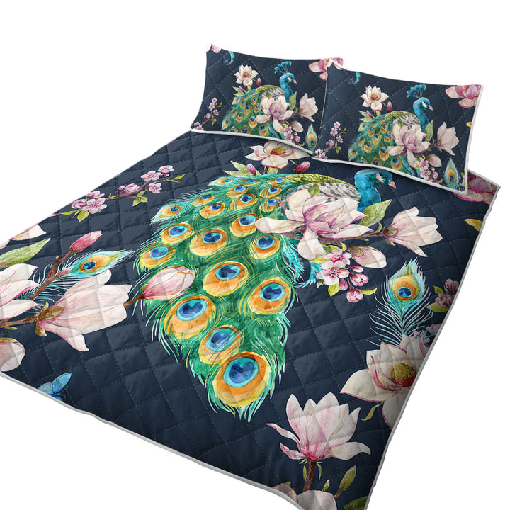Quilt with Royal Peacock