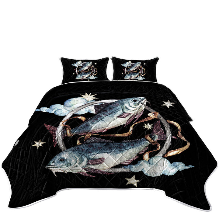 Quilt with Two Tied Fish