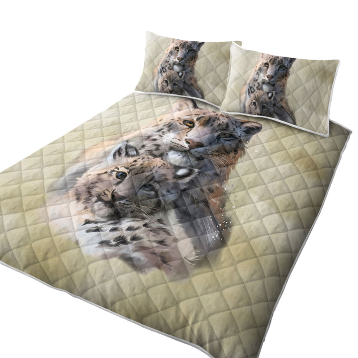 Quilt with Wild Cats Painting