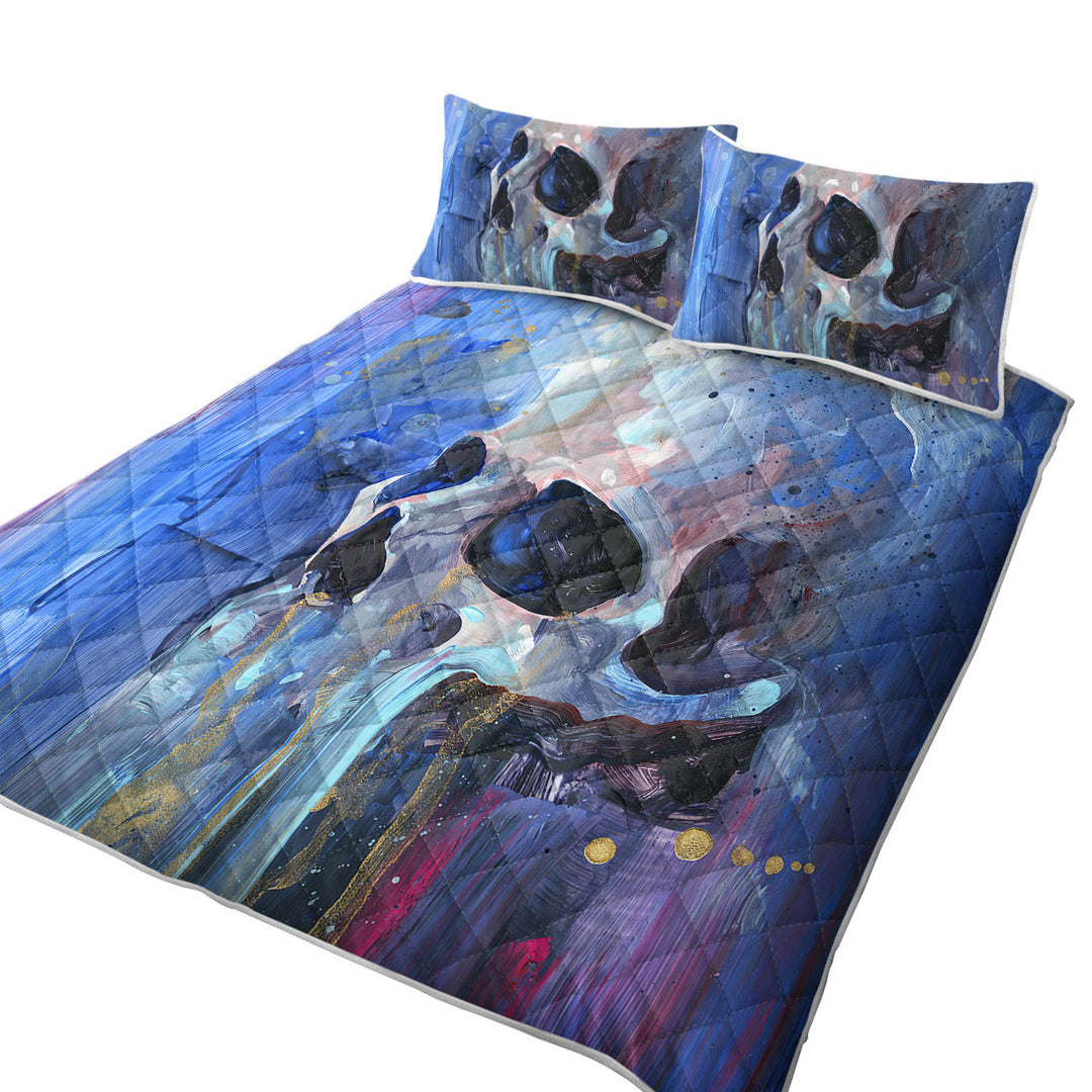 Quilts for sale with Art Painting of Human Skull