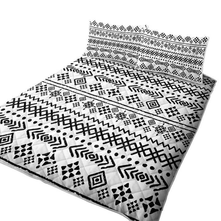 Quilts for sale with Black and White Aztec