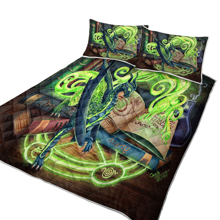 Quilts for sale with Cool Fantasy Art Summoning Dragons