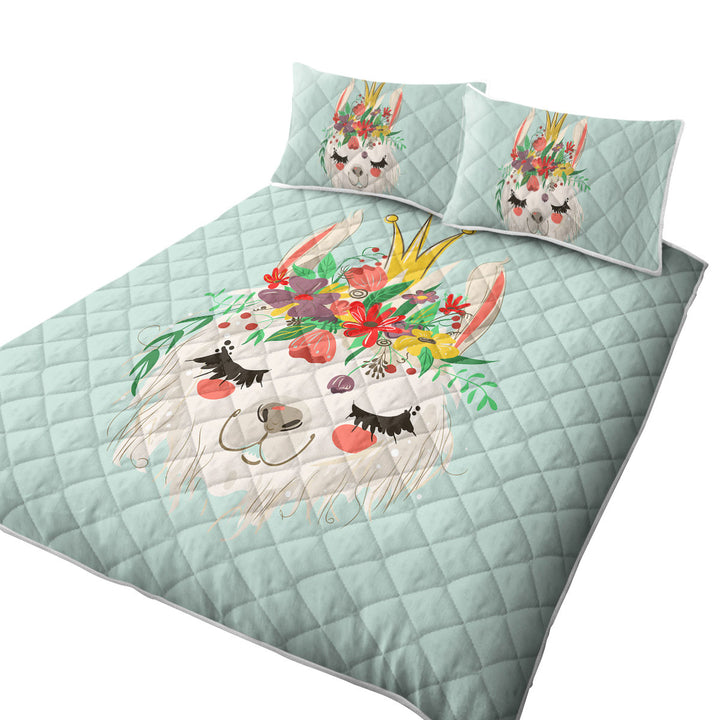 Quilts for sale with Floral Queen Llama