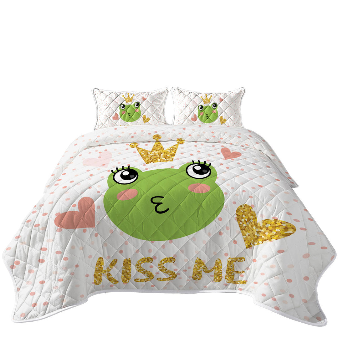 Quilts for sale with Kiss Me Cute Princess Frog