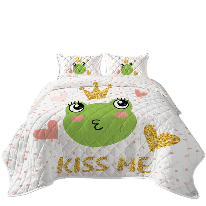 Quilts for sale with Kiss Me Cute Princess Frog