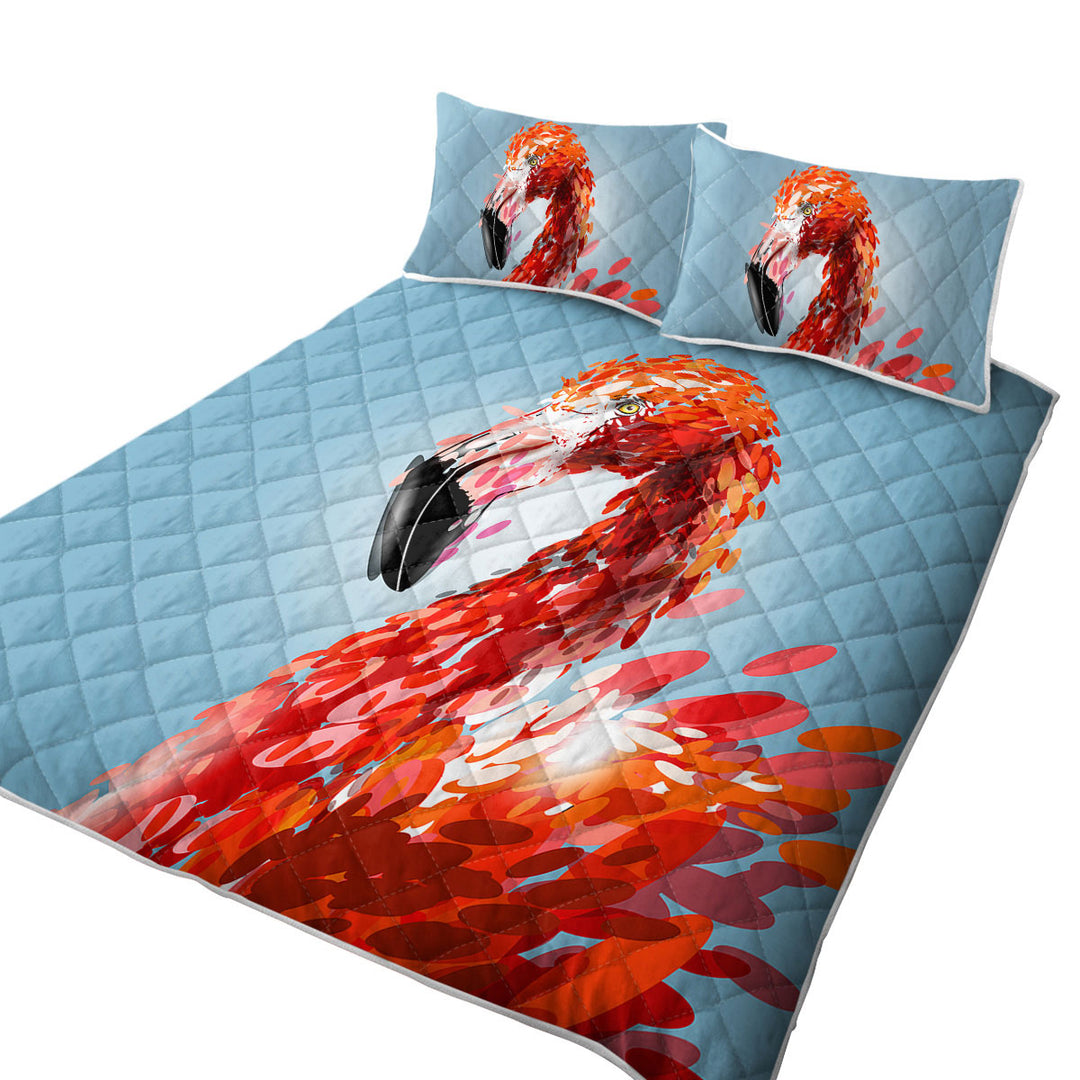 Quilts with Artistic Flamingo
