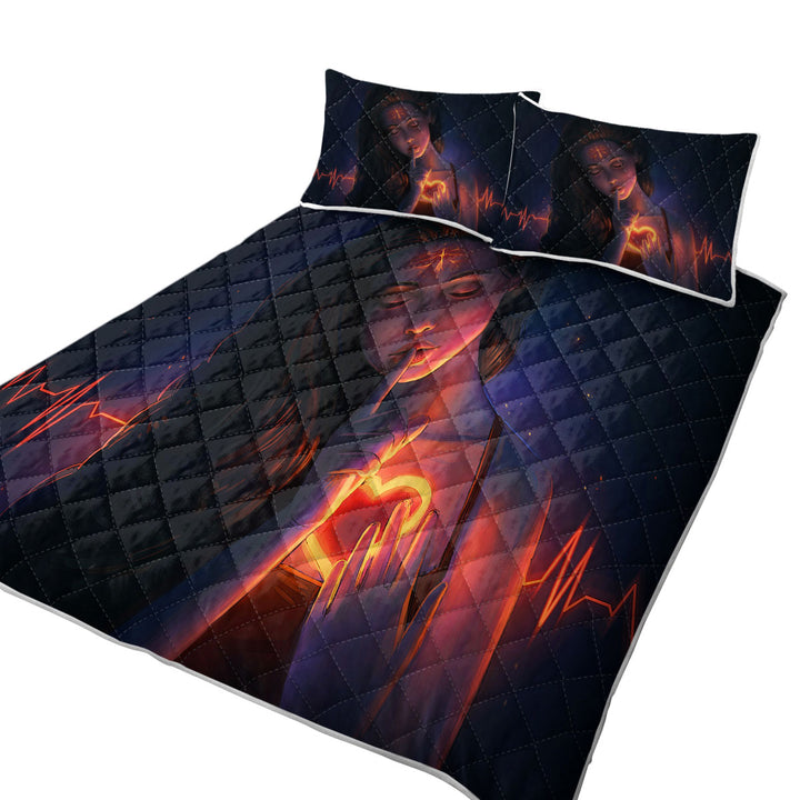 Quilts with Beautiful Girl Listen To Your Heart