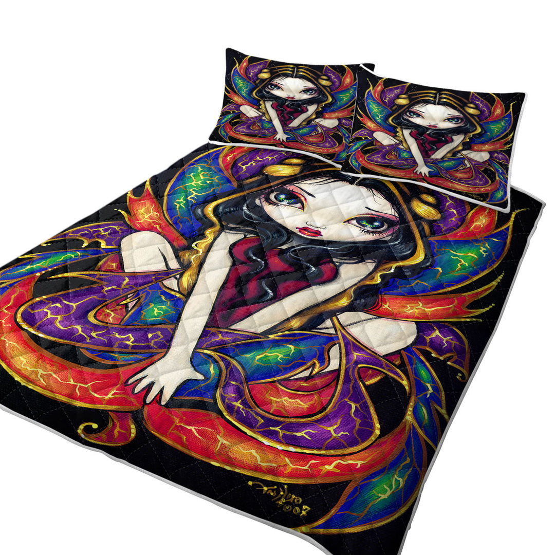 Quilts with Colorful Magnificent Wings Big Eyed Fairy