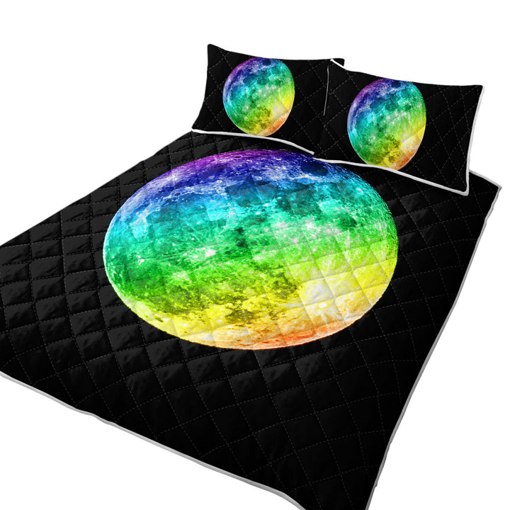 Quilts with Colorful Moon