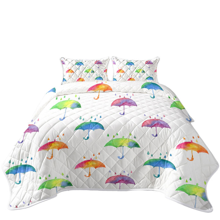 Quilts with Colorful Umbrellas