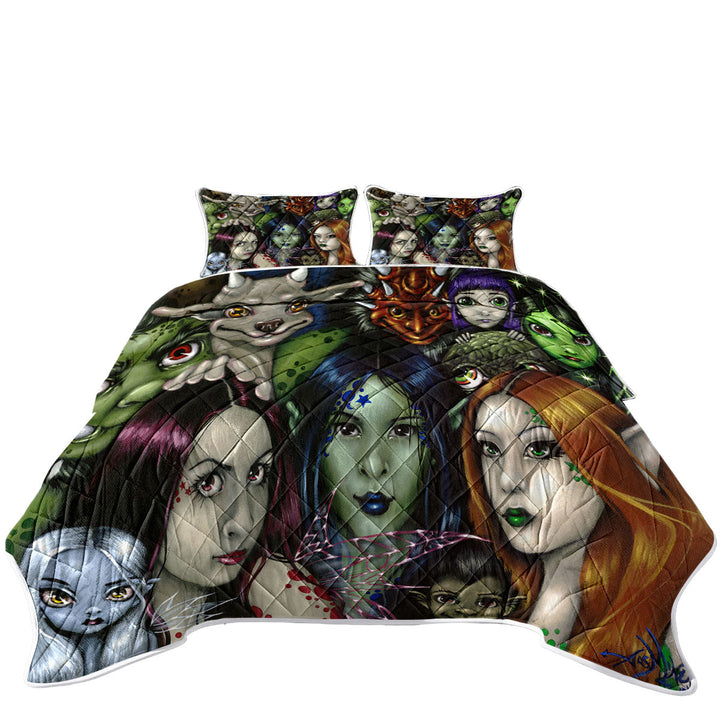 Quilts with Cool Faery Folk Alliance Fantasy Creatures