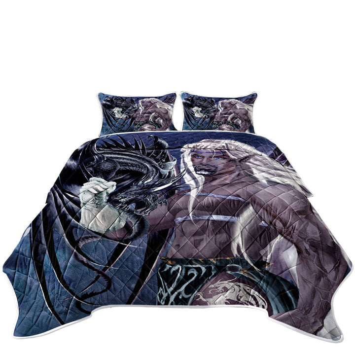 Quilts with Cool Fantasy Drawings Dragons Worn the Master