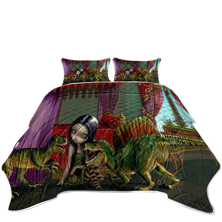 Quilts with Cool Girl and Dinosaur Friends