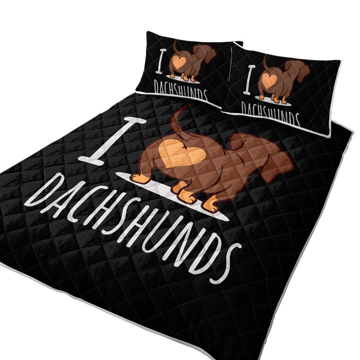 Quilts with Cool I Love Dachshunds