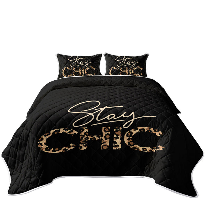 Quilts with Cool Leopard Pattern Stay Chic