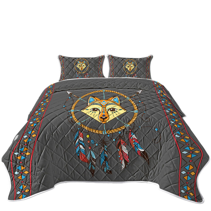 Quilts with Cute Native Fox Dream Catcher for Kids