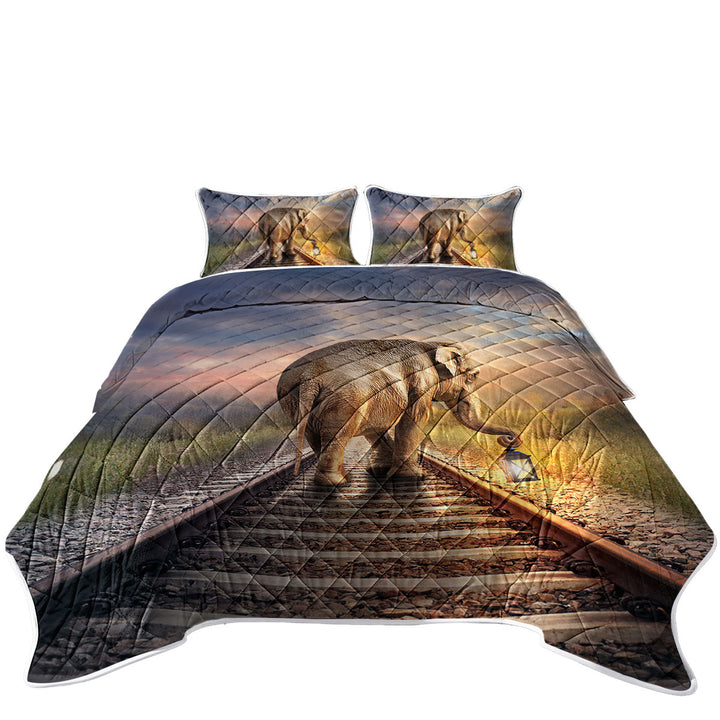 Quilts with Elephant Walks on the Track