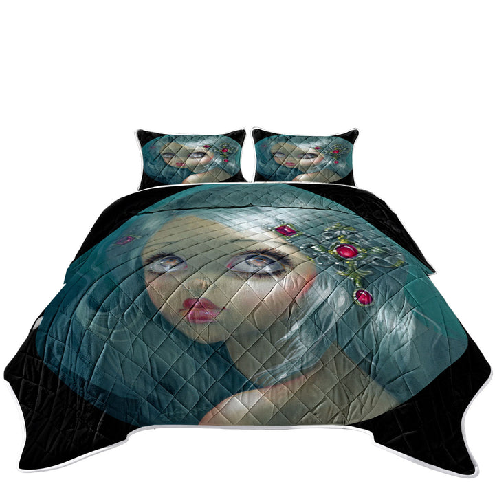 Quilts with Eyes on the Heavens Beautiful Girl Portrait