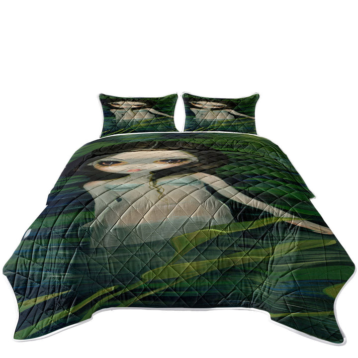 Quilts with Fantasy Art Painting Mermaid Emerges